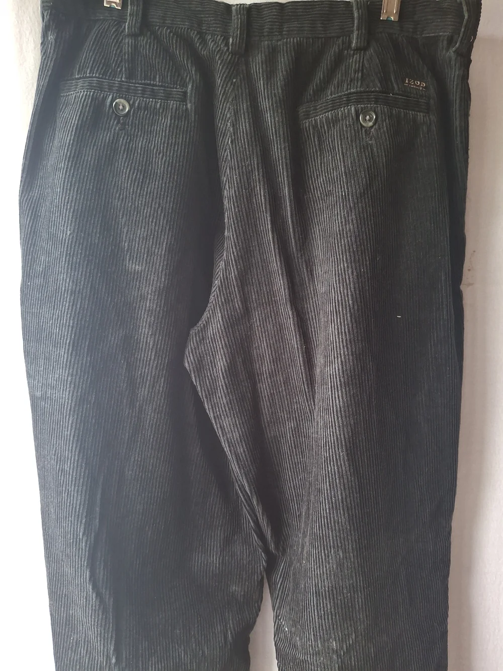Izod Men's Black Corduroy Trousers